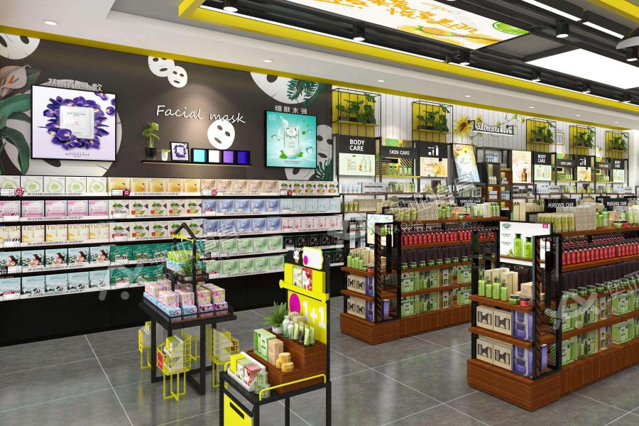 [E717]上海化妆品店空间装修设计效果图